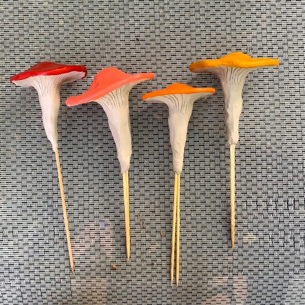SET OF 3 Custom order Garden Stake Mushrooms 🍄